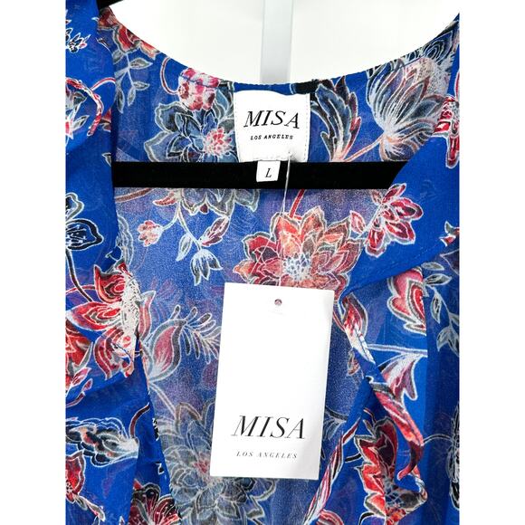 Misa Los Angeles Natasha‎ Cut Out Ruffled Midi Dress Large - Picture 8 of 13